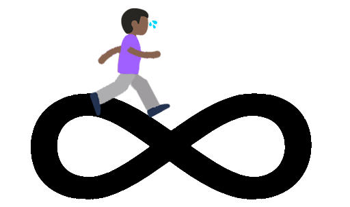 Diagrama explicando o conceito de intervalo infinito