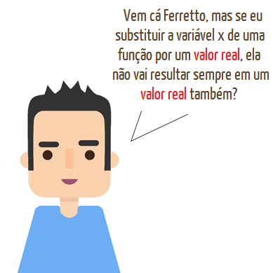 Pergunta se f(x) = √x e f(x) = 1/x resultam sempre em valores reais para qualquer x