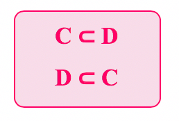 O conjunto C está contido no conjunto D