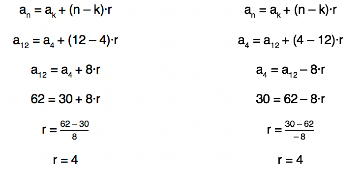 A extensão da fórmula do termo geral da PA pode ser utilizada de duas maneiras diferentes