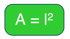 A=lxl é a fórmula do quadrado