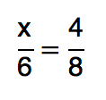 x/6=4/8
