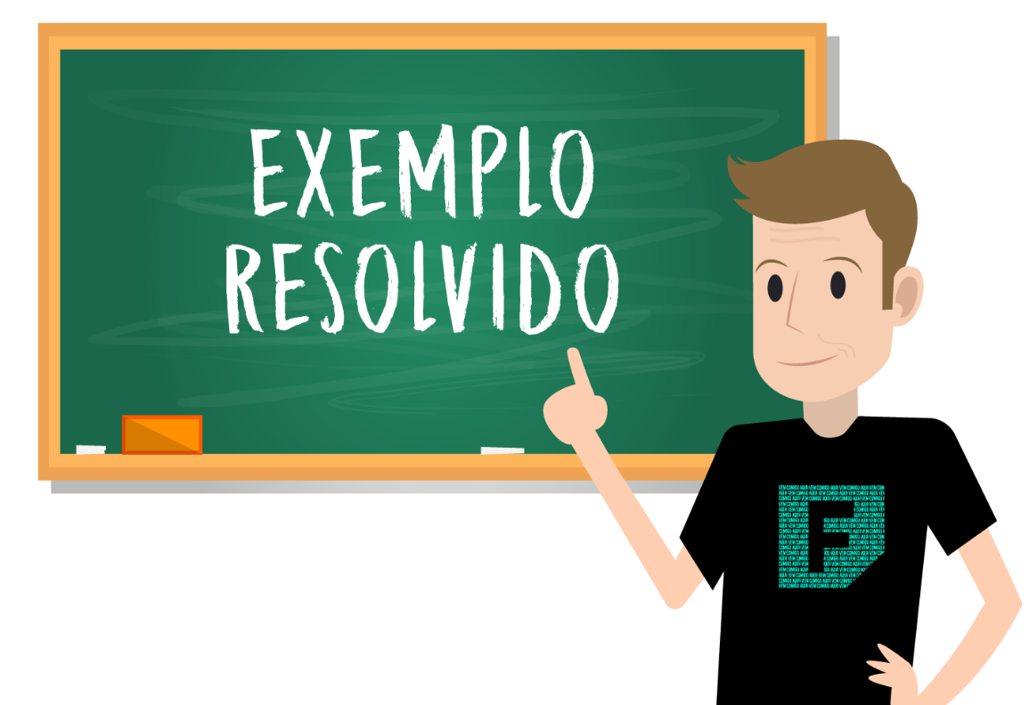 Ferretto aponta para o quadro onde irá resolver exercícios