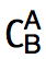 símbolo do complementar de A em relação a B