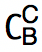 símbolo do complementar de C em relação a B