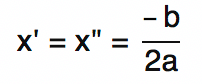 fórmula de Bhaskara simplificada quando é possível cancelar a raiz quadrada