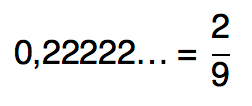 0,22222... = 2/9