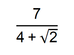 7/(4+√2)