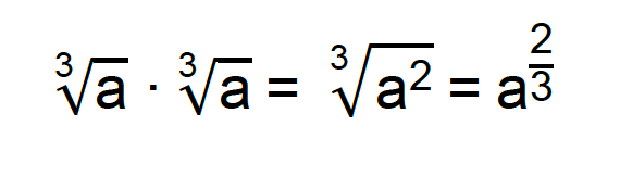 ∛a . ∛a = a^2/3