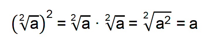 (√a)² = a