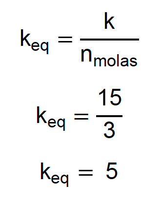 Cálculo das três molas em série