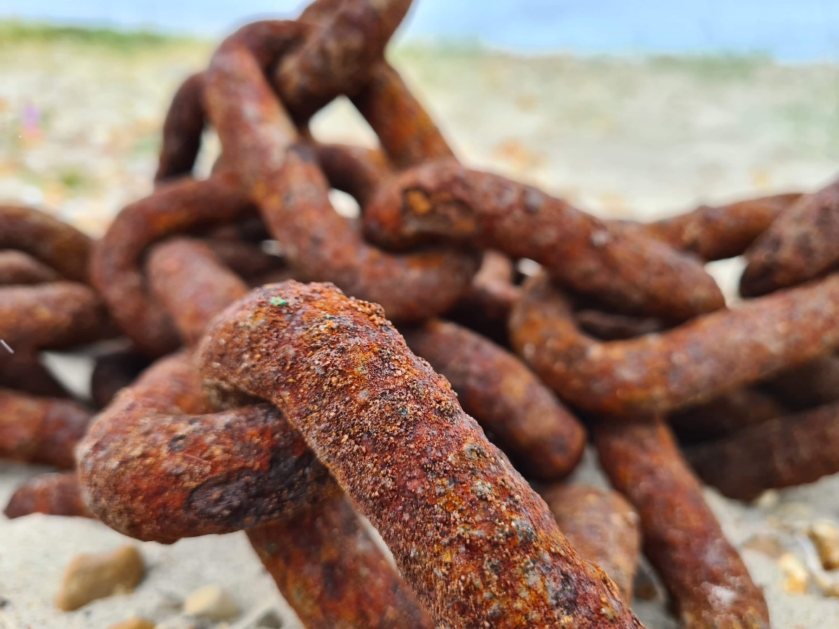 Imagem da oxidação do ferro - ferrugem.