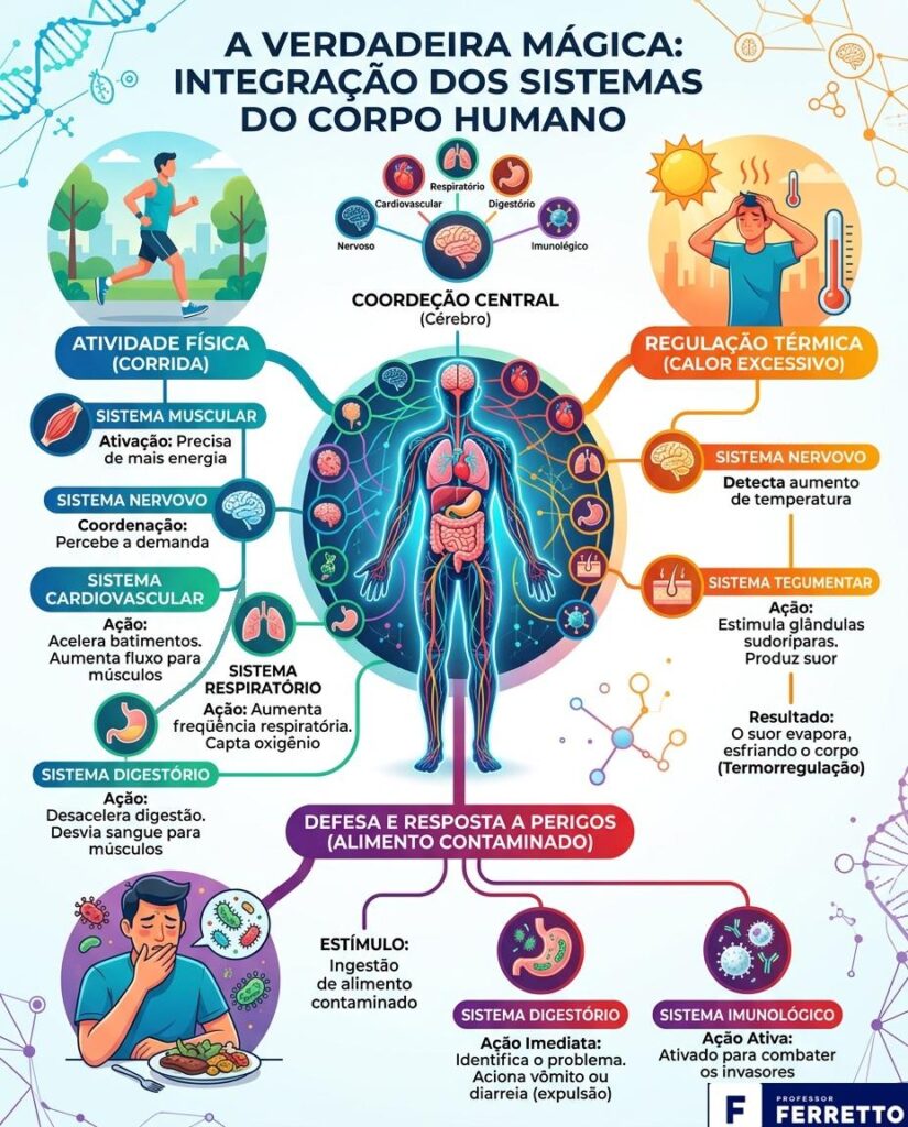 Sistemas do corpo humano: lista completa, funções e resumo para Enem e ...