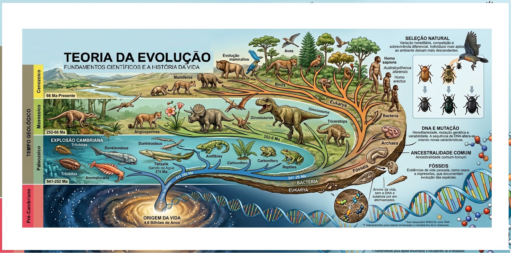 Teoria da evolução: resumo completo para o Enem e vestibulares