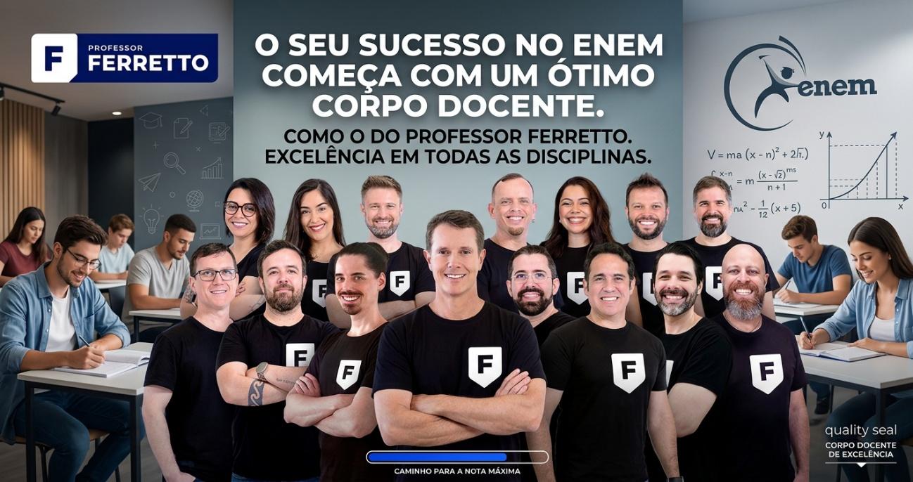 Imagem com a equipe docente de excelência do Professor Ferretto