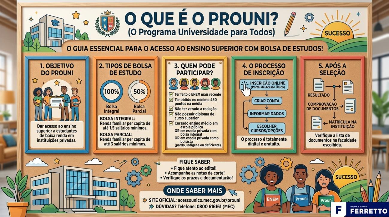 Quadro resumo da elegibilidade para o programa ProUni.