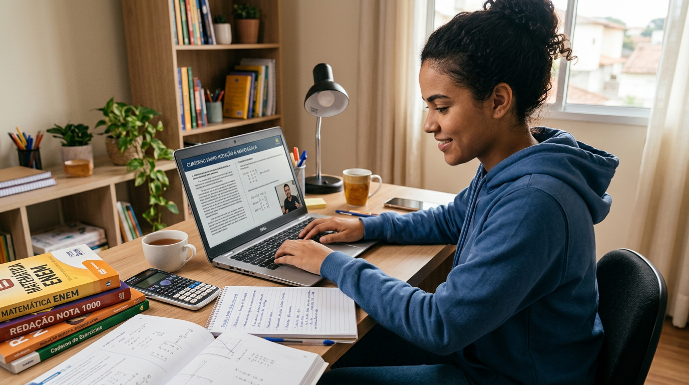 Cursinho Online com Foco em Redação e Matemática para o Enem