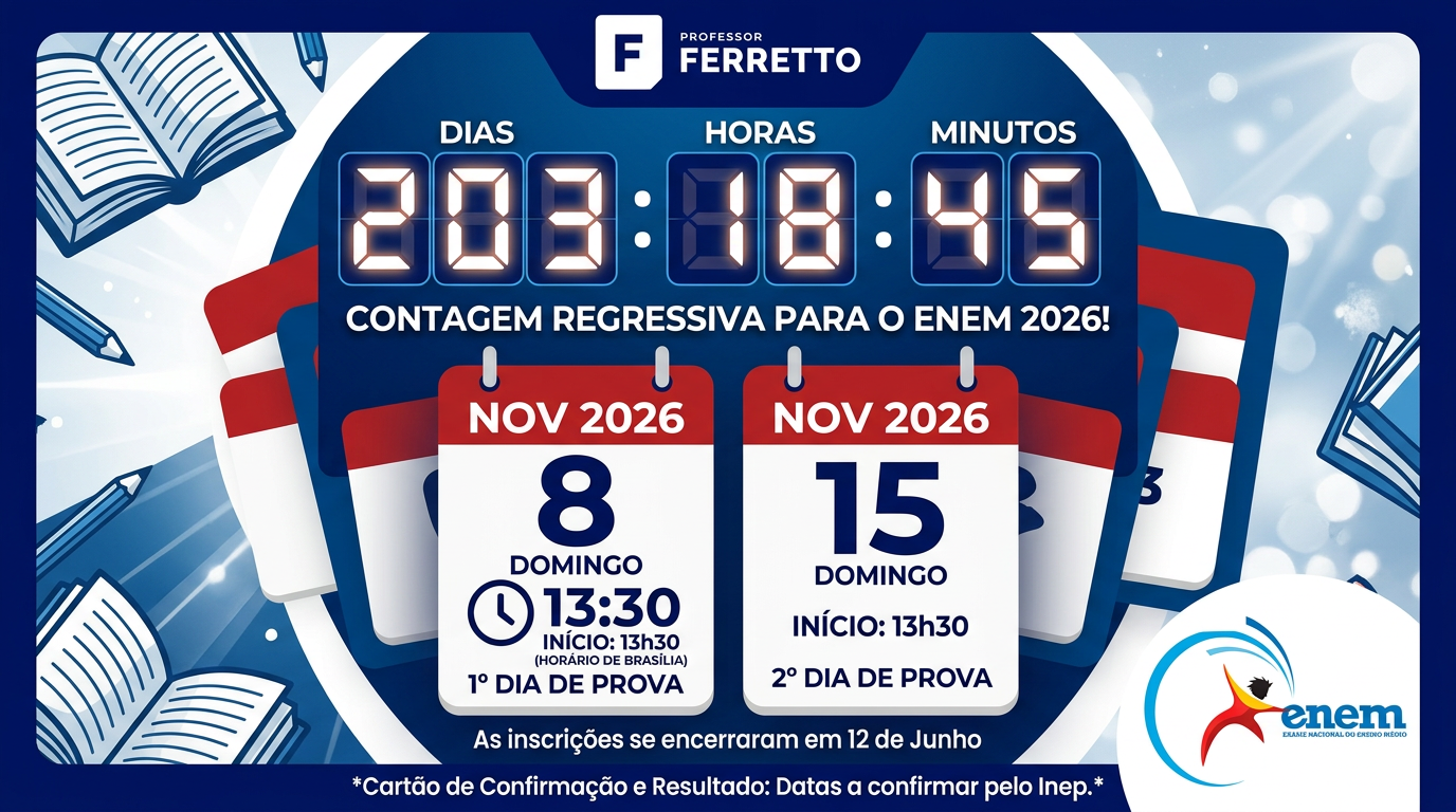 Calendário do Enem 2026: veja todas as datas oficiais