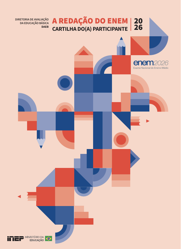 Capa oficial da Cartilha do Participante – A Redação do Enem 2026, publicada pelo Inep