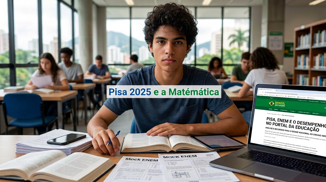 Pisa 2025 e a matemática: o que o resultado do Brasil significa para quem estuda para o Enem e vestibulares