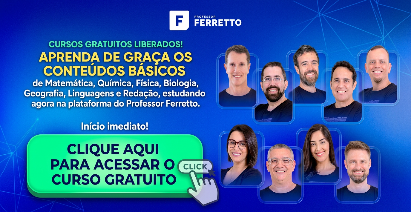 Banner convidando para o curso gratuito do Professor Ferretto