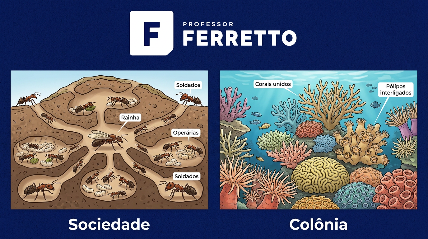 Formigas em sociedade e corais em colônia: exemplos de relações ecológicas intraespecíficas harmônicas